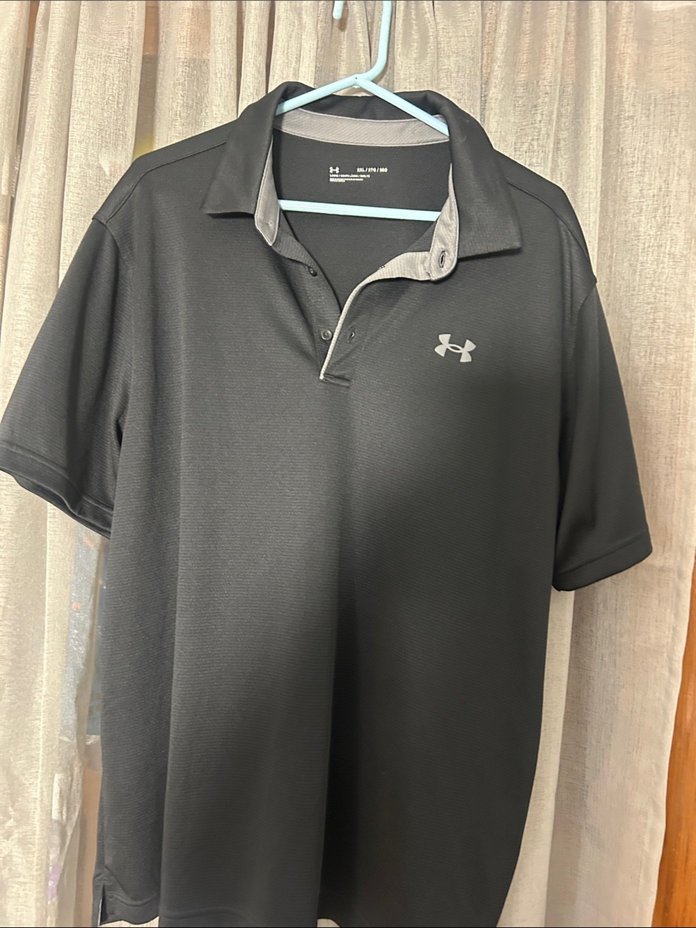 Under Armour Black Polo with Gray Accent